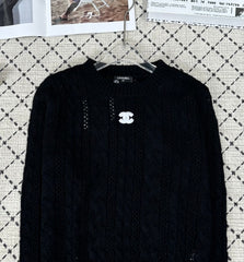 Crew neck long sleeve sweater
