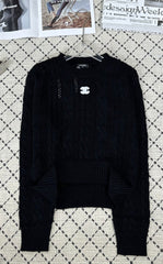 Crew neck long sleeve sweater