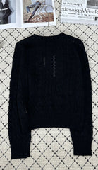 Crew neck long sleeve sweater