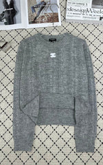 Crew neck long sleeve sweater