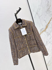 Lapel braided jacket