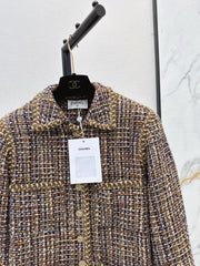 Lapel braided jacket