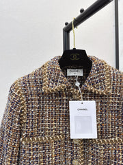 Lapel braided jacket