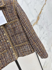 Lapel braided jacket
