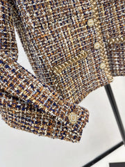 Lapel braided jacket