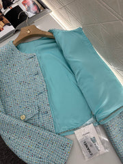 Coarse-spun colorful dot dress jacket