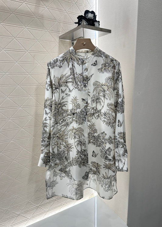 Printed silk shirt