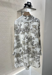 Printed silk shirt