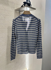 Striped knitted cardigan