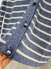 Striped knitted cardigan