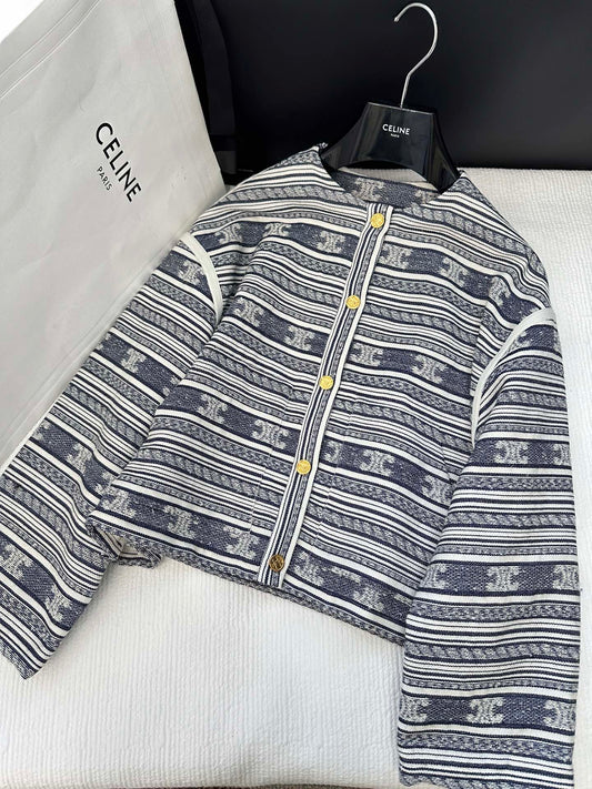 Single Breasted Crewneck Jacket