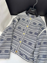 Single Breasted Crewneck Jacket