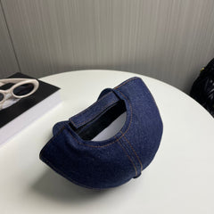 Denim embroidered baseball cap