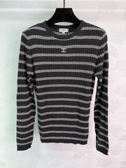 Striped knitted top
