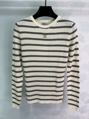 Striped knitted top