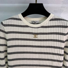Striped knitted top