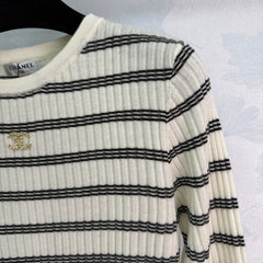 Striped knitted top