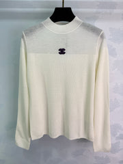 Half-high collar knitted top