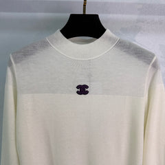 Half-high collar knitted top