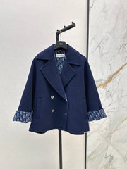 Double-faced wool short coat
