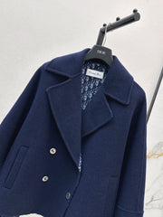 Double-faced wool short coat