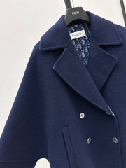 Double-faced wool short coat