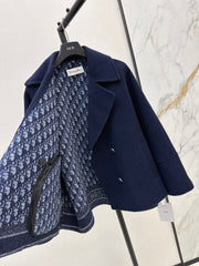 Double-faced wool short coat