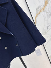Double-faced wool short coat
