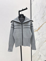 Zippered cashmere jacket