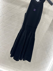 Halter Neck, Cold Shoulder Knit Vest Dress