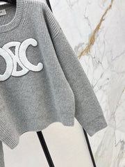3D towel embroidered sweater