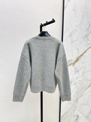 3D towel embroidered sweater