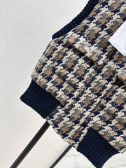 Ski Tweed Plaid Down Vest