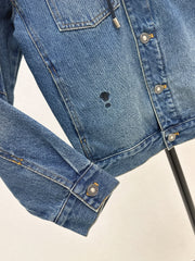 Hooded denim jacket