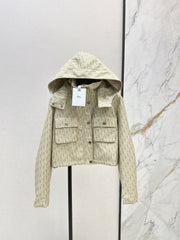 Cropped hooded jacket