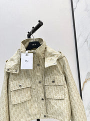 Cropped hooded jacket