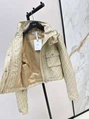 Cropped hooded jacket