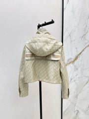 Cropped hooded jacket