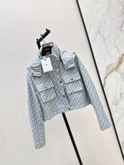 Cropped hooded jacket