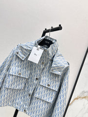 Cropped hooded jacket