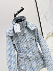 Hooded mid-length jacket