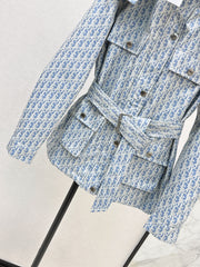Hooded mid-length jacket