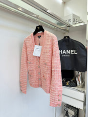 Colorful Flower Yarn Knitted V-Neck Cardigan