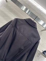 Zippered jacket with padded outerwear.