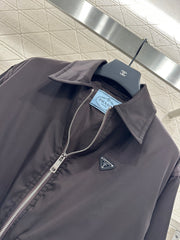 Zippered jacket with padded outerwear.