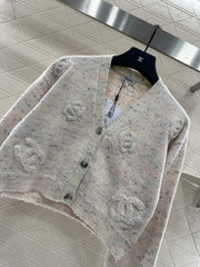 Letter Knit Cardigan