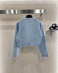 Letter Knit Cardigan