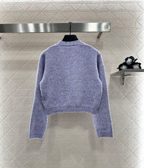 Letter Knit Cardigan