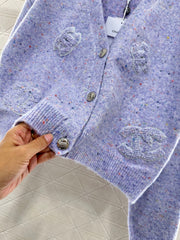Letter Knit Cardigan
