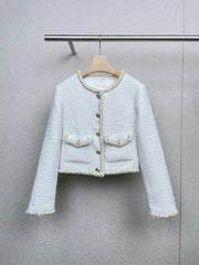 Tweed Crew Neck Jacket